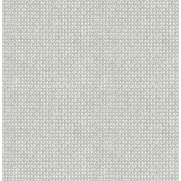 Manhattan Comfort Miramar Zia Grey Basketweave 33 ft L X 205 in W Wallpaper BR4014-26440 - main